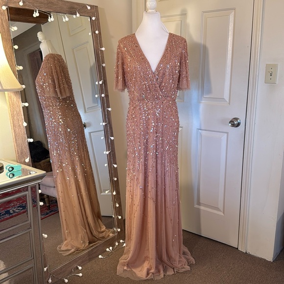 MAC DUGGAL
Embellished Flutter Sleeve Gown - Picture 4 of 17